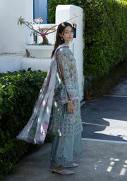 Elaf Premium Santorini Printed Lawn Unstitched 3Pc Suit EPN-8A EIRINI BLOOM