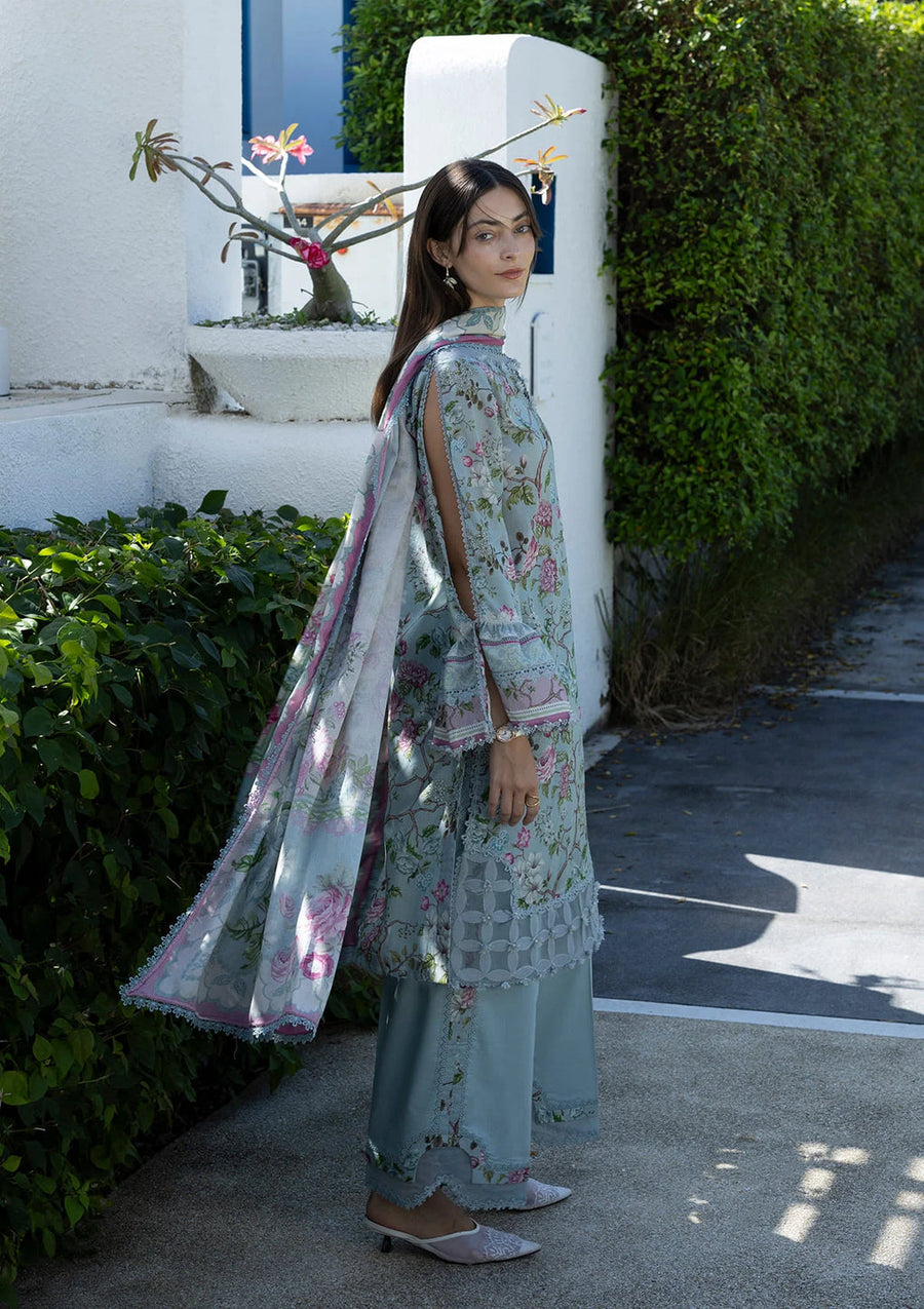 Elaf Premium Santorini Printed Lawn Unstitched 3Pc Suit EPN-8A EIRINI BLOOM