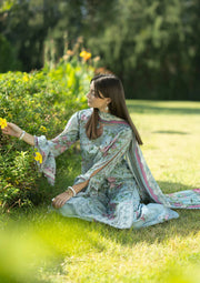 Elaf Premium Santorini Printed Lawn Unstitched 3Pc Suit EPN-8A EIRINI BLOOM