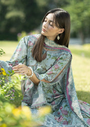 Elaf Premium Santorini Printed Lawn Unstitched 3Pc Suit EPN-8A EIRINI BLOOM