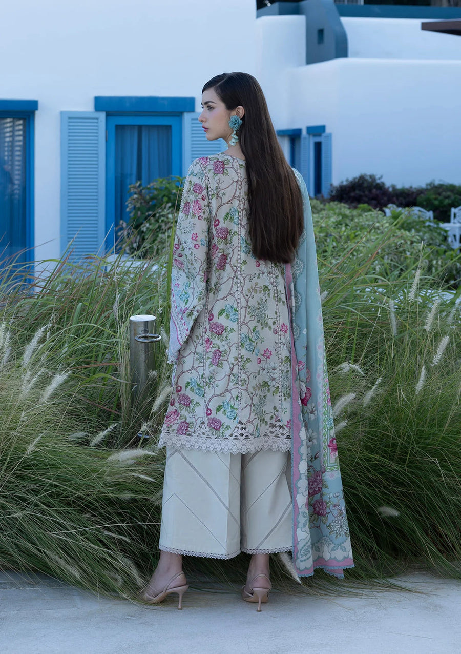 Elaf Premium Santorini Printed Lawn Unstitched 3Pc Suit EPN-8B FAIRYTALE