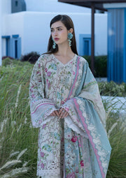 Elaf Premium Santorini Printed Lawn Unstitched 3Pc Suit EPN-8B FAIRYTALE