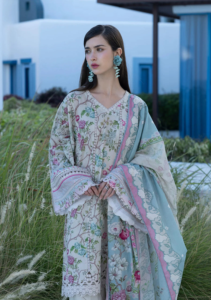 Elaf Premium Santorini Printed Lawn Unstitched 3Pc Suit EPN-8B FAIRYTALE