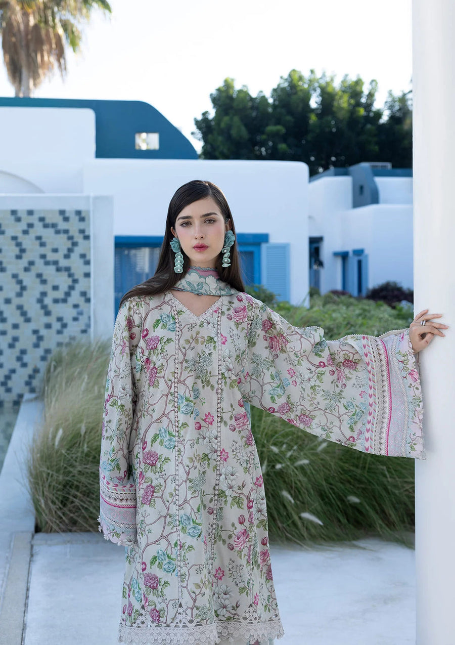 Elaf Premium Santorini Printed Lawn Unstitched 3Pc Suit EPN-8B FAIRYTALE