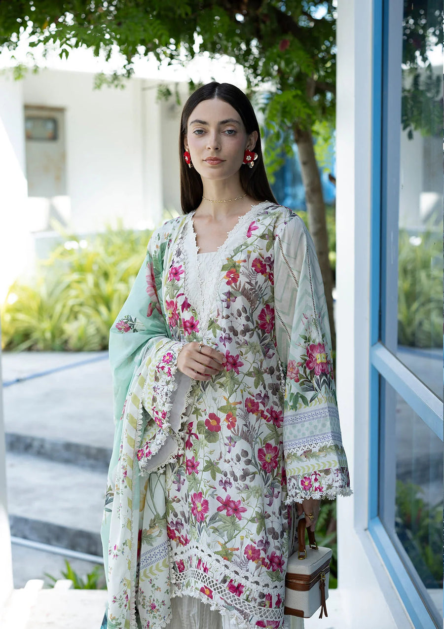 Elaf Premium Santorini Printed Lawn Unstitched 3Pc Suit EPN-9B CHANTILLY