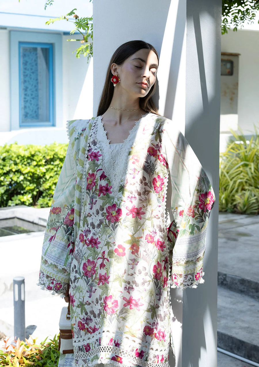 Elaf Premium Santorini Printed Lawn Unstitched 3Pc Suit EPN-9B CHANTILLY