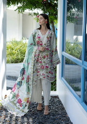 Elaf Premium Santorini Printed Lawn Unstitched 3Pc Suit EPN-9B CHANTILLY