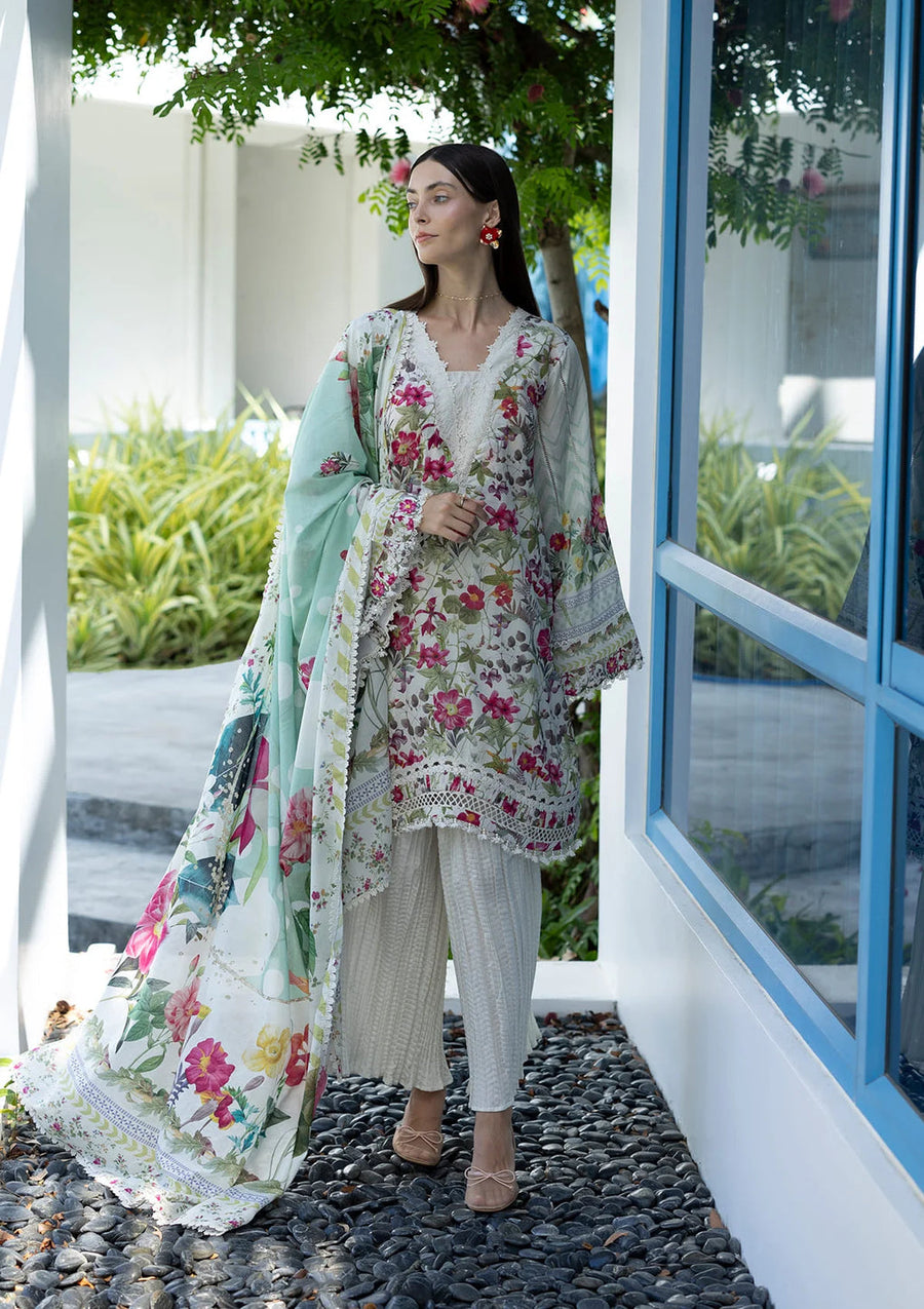 Elaf Premium Santorini Printed Lawn Unstitched 3Pc Suit EPN-9B CHANTILLY