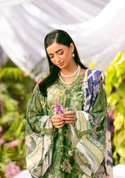 Elaf Prints Vol-02 Unstitched Printed Lawn 3Pc Suit EPS-1B GREEN EDEN