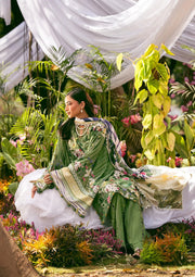 Elaf Prints Vol-02 Unstitched Printed Lawn 3Pc Suit EPS-1B GREEN EDEN