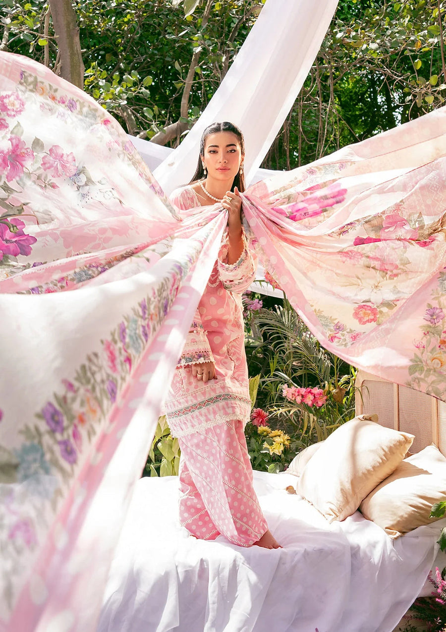 Elaf Prints Vol-02 Unstitched Printed Lawn 3Pc Suit EPS-2A ROSE DUSK