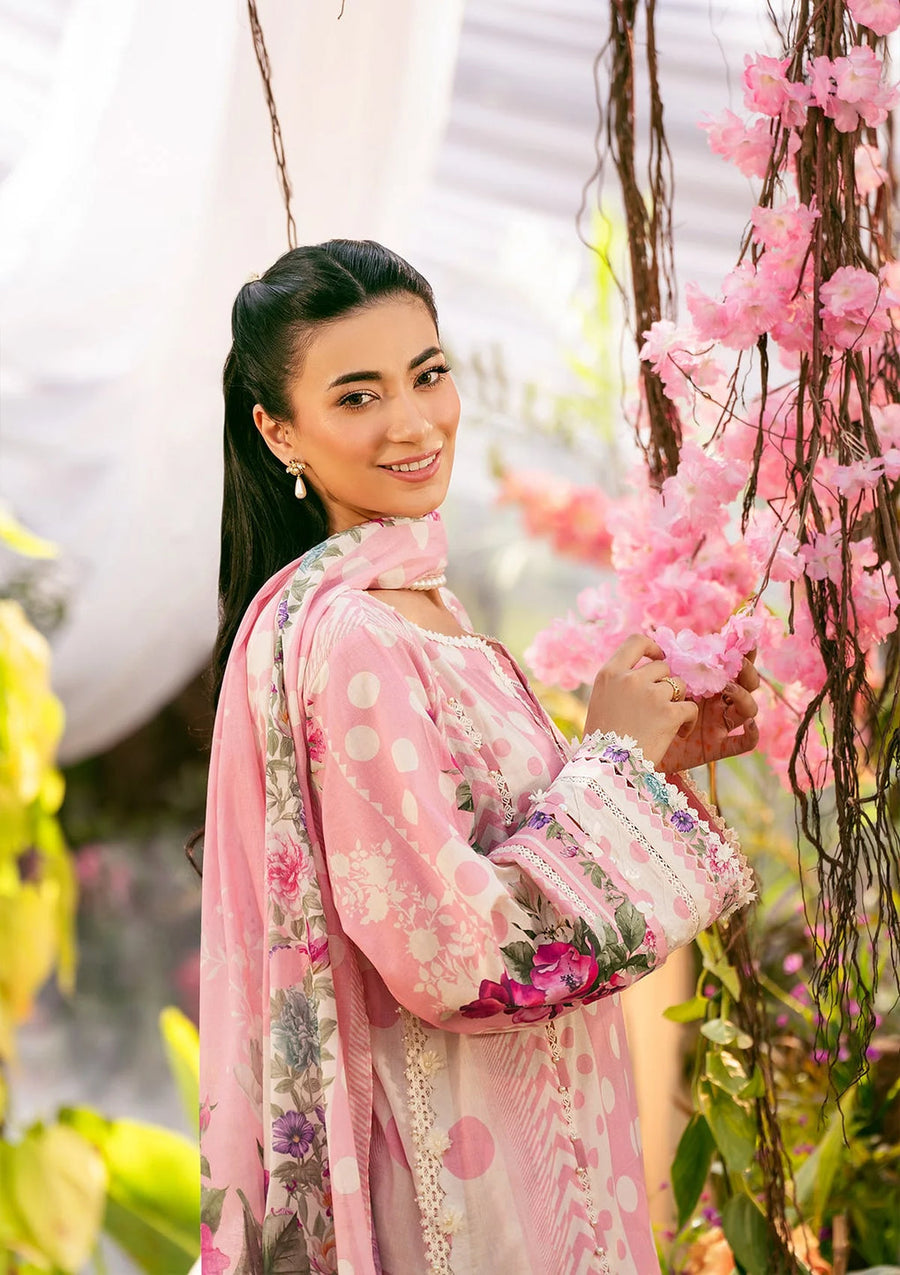 Elaf Prints Vol-02 Unstitched Printed Lawn 3Pc Suit EPS-2A ROSE DUSK