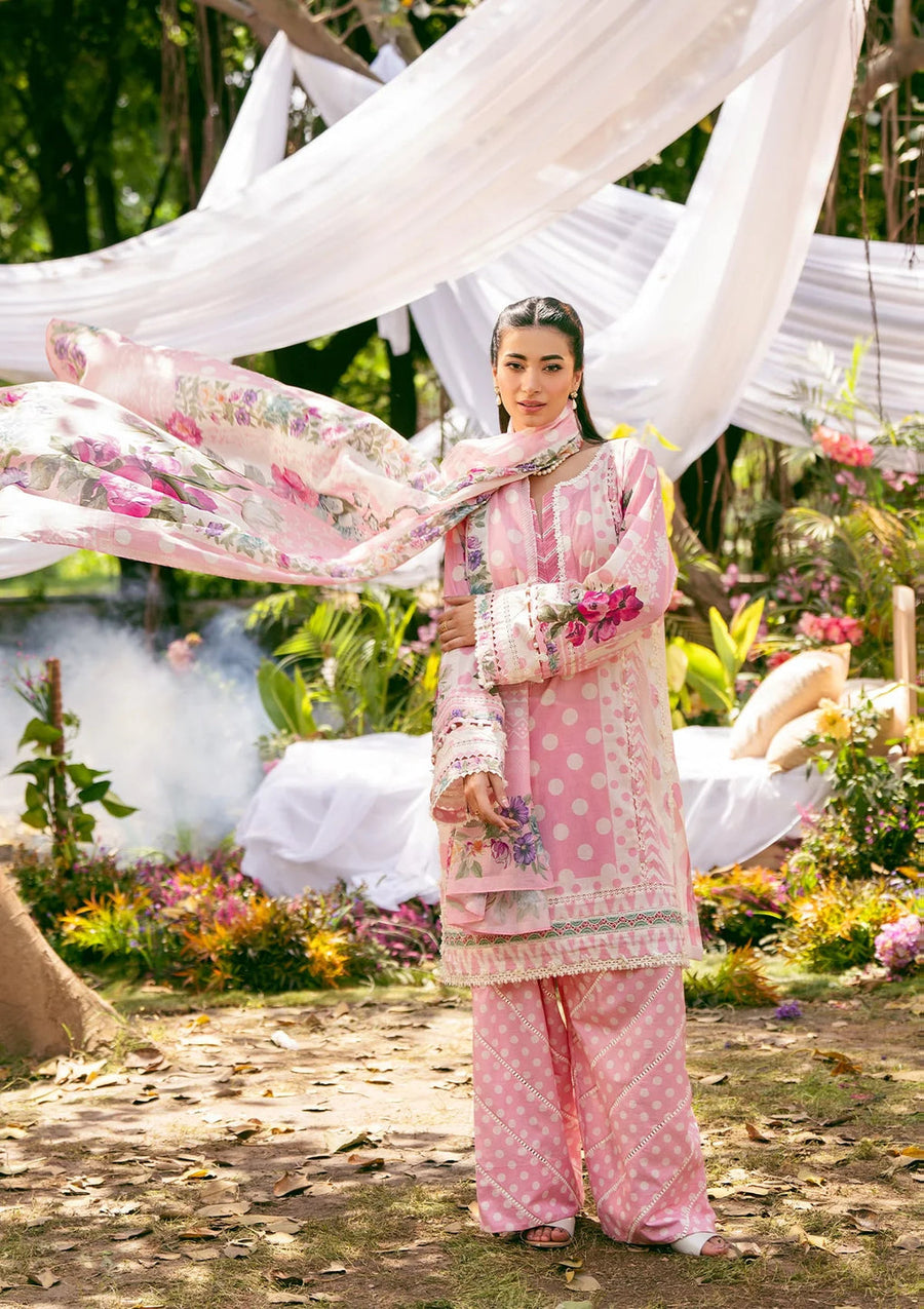 Elaf Prints Vol-02 Unstitched Printed Lawn 3Pc Suit EPS-2A ROSE DUSK