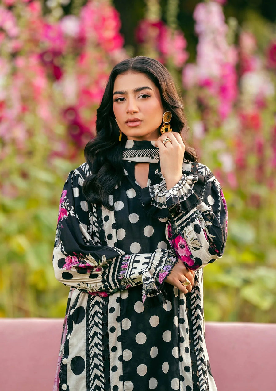 Elaf Prints Vol-02 Unstitched Printed Lawn 3Pc Suit EPS-2B MYSTIC NOIR
