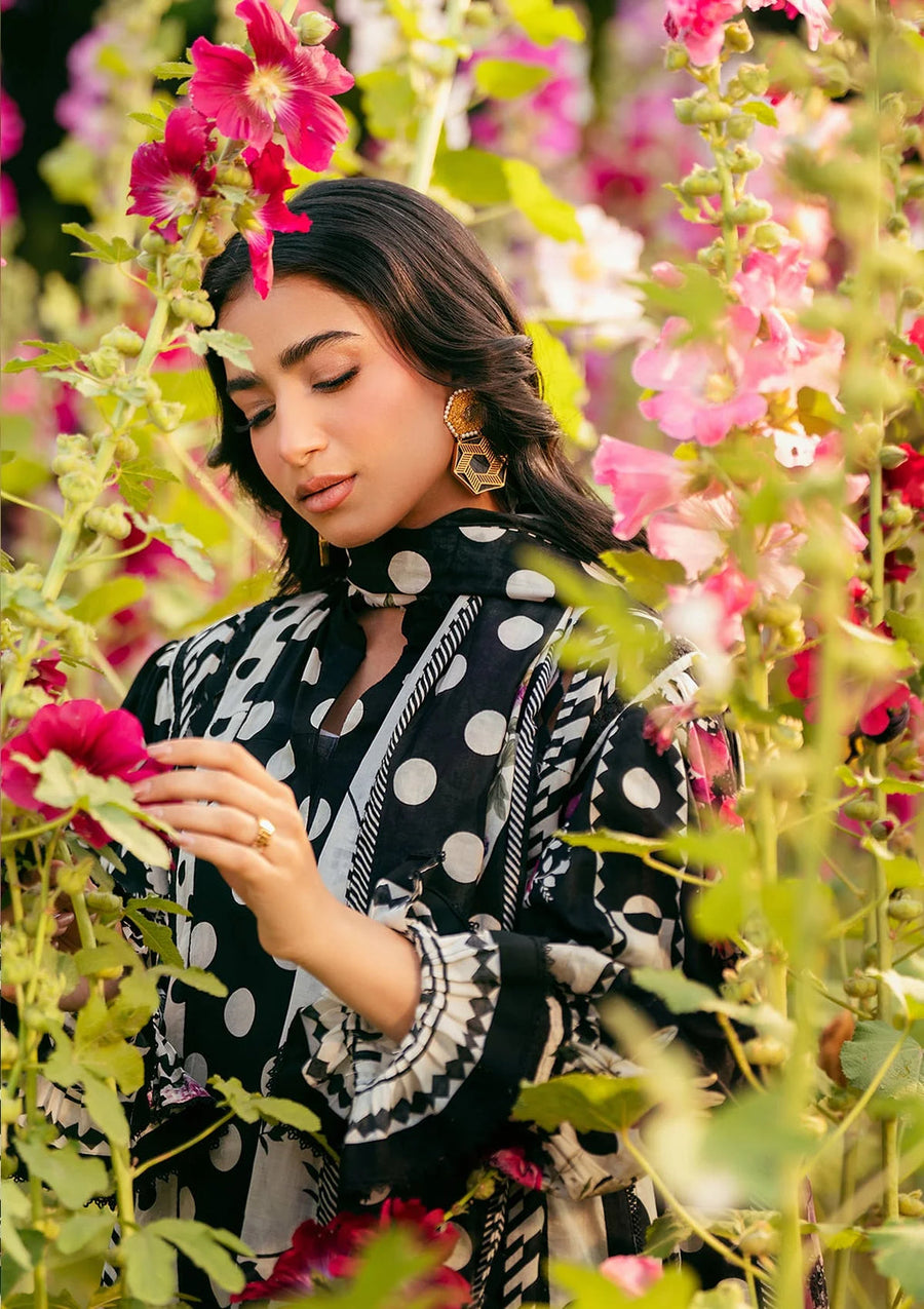 Elaf Prints Vol-02 Unstitched Printed Lawn 3Pc Suit EPS-2B MYSTIC NOIR