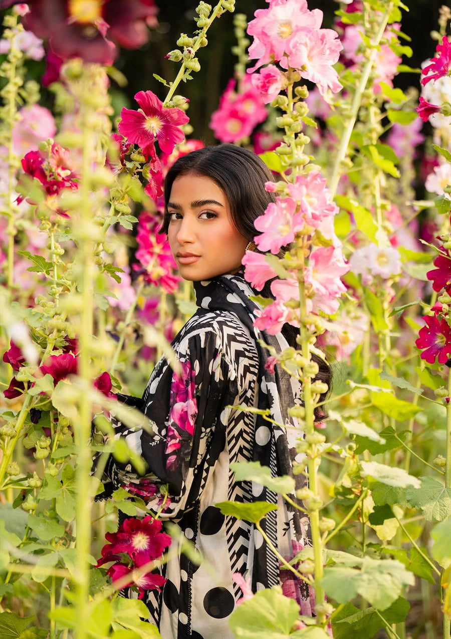 Elaf Prints Vol-02 Unstitched Printed Lawn 3Pc Suit EPS-2B MYSTIC NOIR