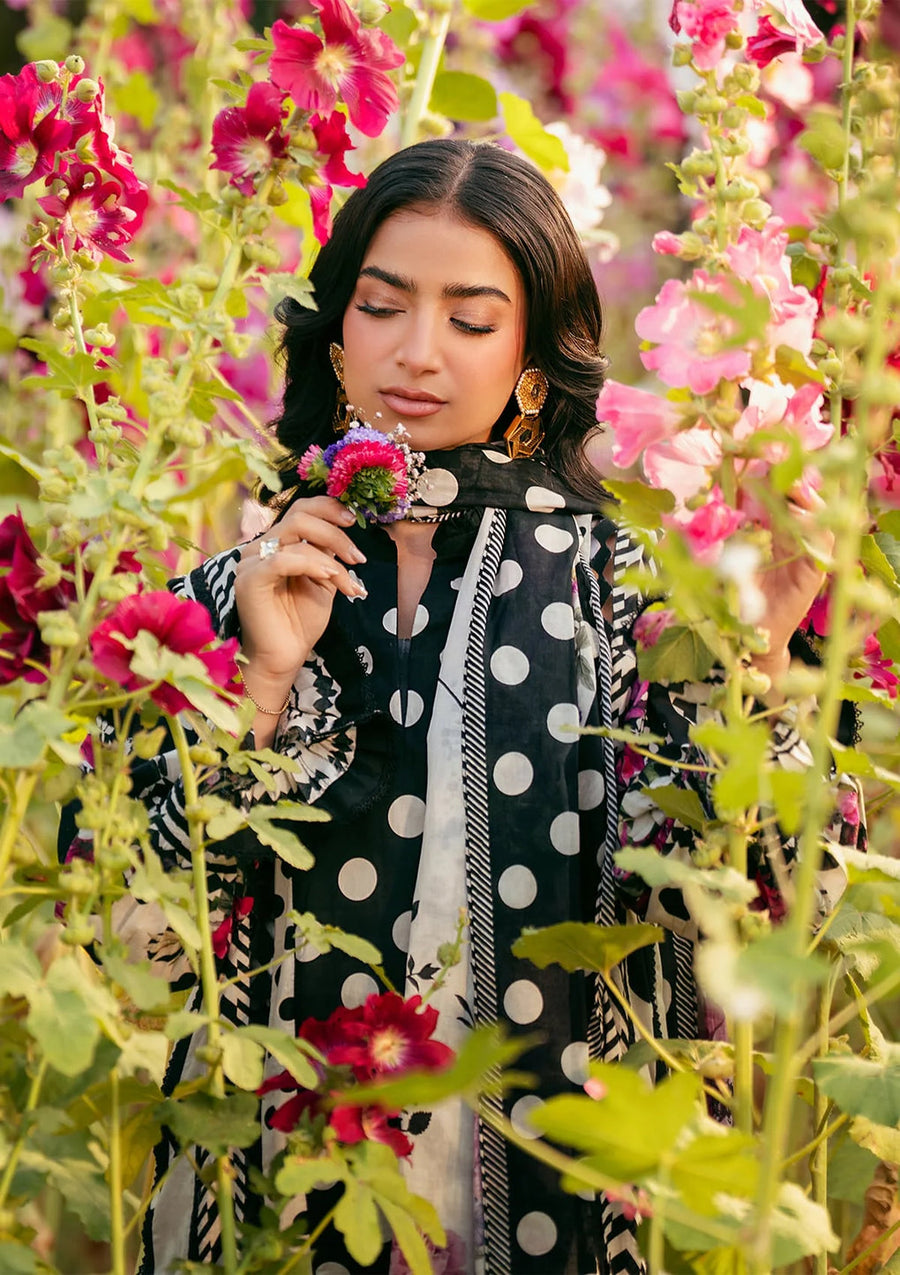 Elaf Prints Vol-02 Unstitched Printed Lawn 3Pc Suit EPS-2B MYSTIC NOIR