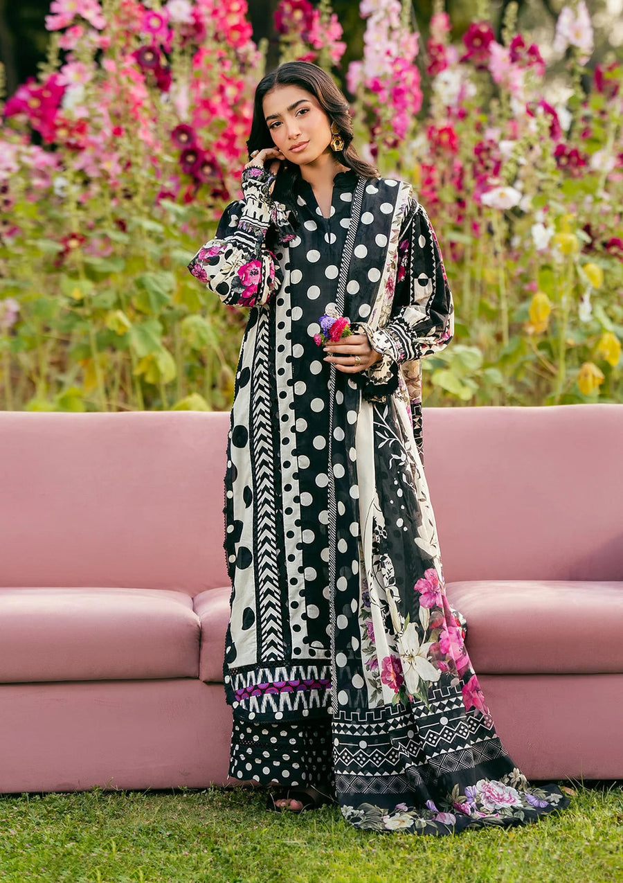 Elaf Prints Vol-02 Unstitched Printed Lawn 3Pc Suit EPS-2B MYSTIC NOIR