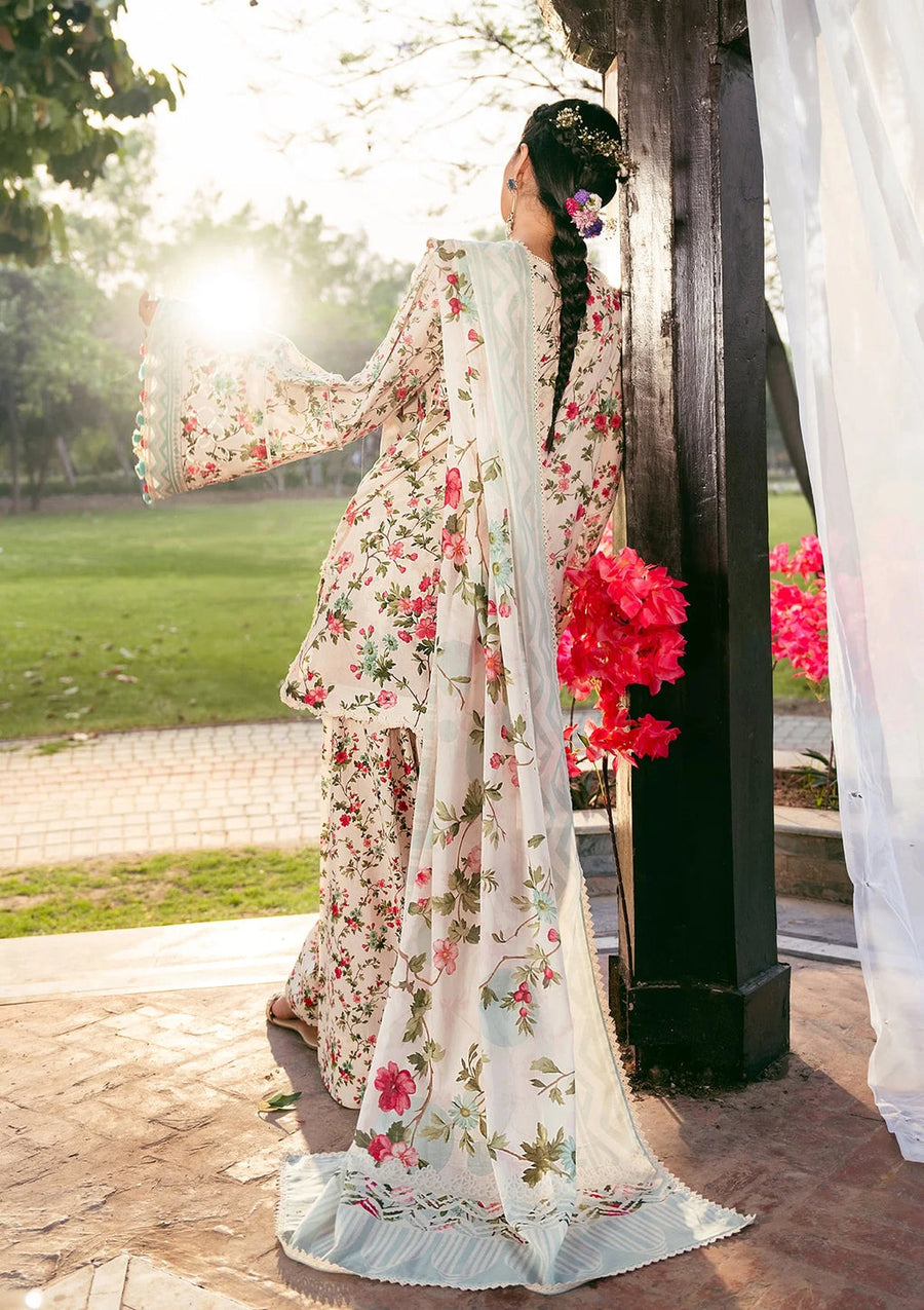 Elaf Prints Vol-02 Unstitched Printed Lawn 3Pc Suit EPS-3B DAY BLOOM