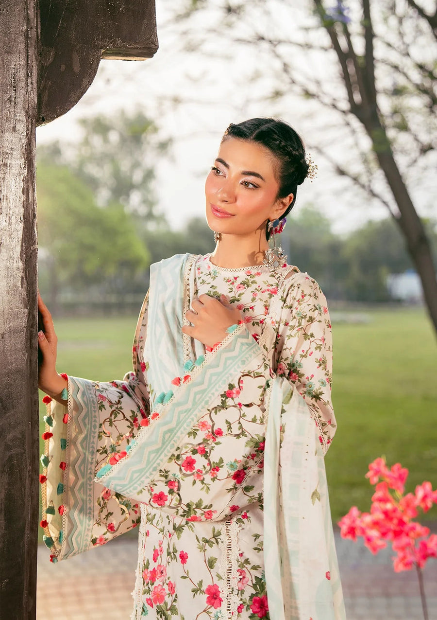 Elaf Prints Vol-02 Unstitched Printed Lawn 3Pc Suit EPS-3B DAY BLOOM