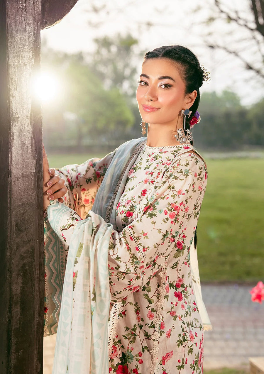Elaf Prints Vol-02 Unstitched Printed Lawn 3Pc Suit EPS-3B DAY BLOOM