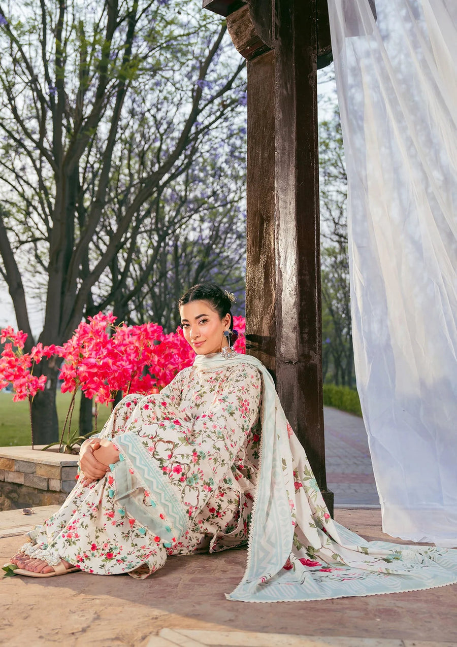 Elaf Prints Vol-02 Unstitched Printed Lawn 3Pc Suit EPS-3B DAY BLOOM