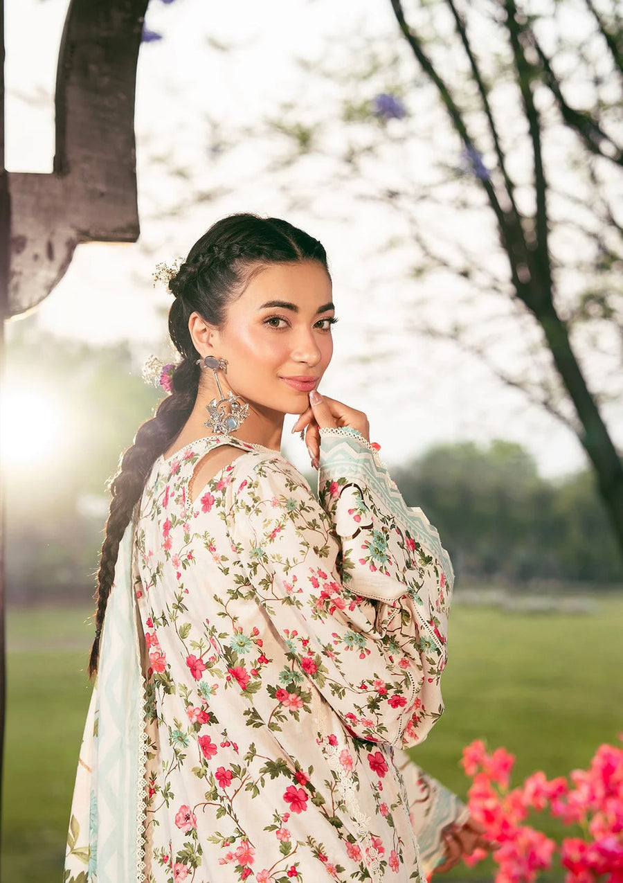 Elaf Prints Vol-02 Unstitched Printed Lawn 3Pc Suit EPS-3B DAY BLOOM