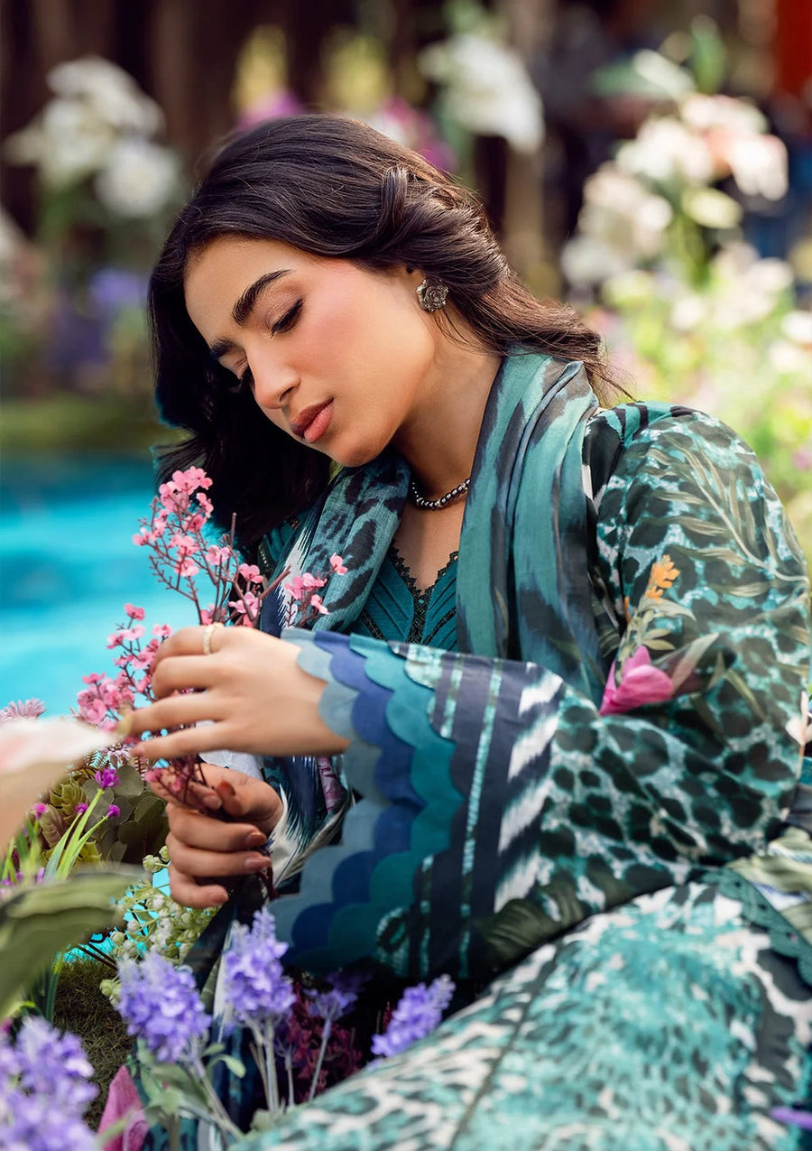 Elaf Prints Vol-02 Unstitched Printed Lawn 3Pc Suit EPS-4A SABLE LUXE