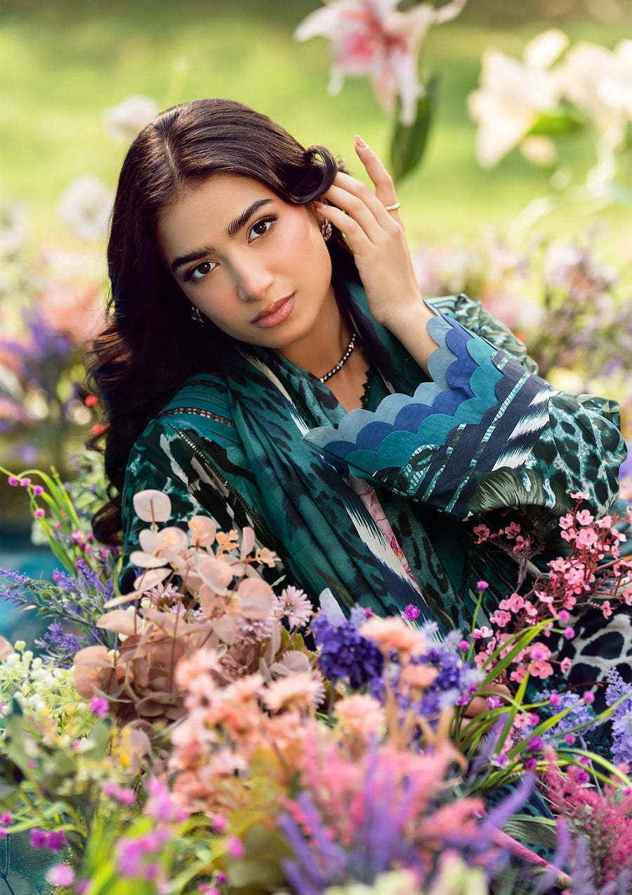 Elaf Prints Vol-02 Unstitched Printed Lawn 3Pc Suit EPS-4A SABLE LUXE
