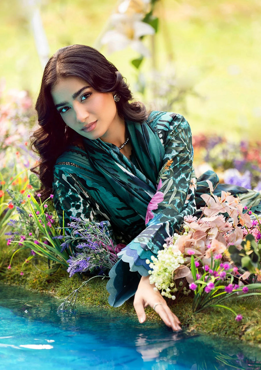 Elaf Prints Vol-02 Unstitched Printed Lawn 3Pc Suit EPS-4A SABLE LUXE