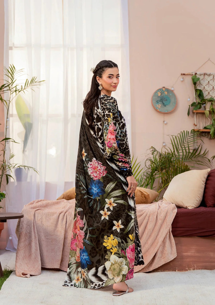 Elaf Prints Vol-02 Unstitched Printed Lawn 3Pc Suit EPS-4B NOIR ESSENCE