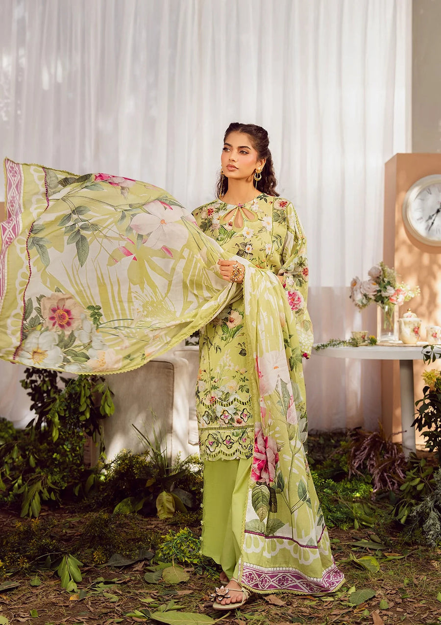 Elaf Prints Vol-02 Unstitched Printed Lawn 3Pc Suit EPS-5A LUSH RADIANCE