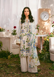 Elaf Prints Vol-02 Unstitched Printed Lawn 3Pc Suit EPS-6A IVORY PETALS