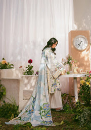 Elaf Prints Vol-02 Unstitched Printed Lawn 3Pc Suit EPS-6A IVORY PETALS