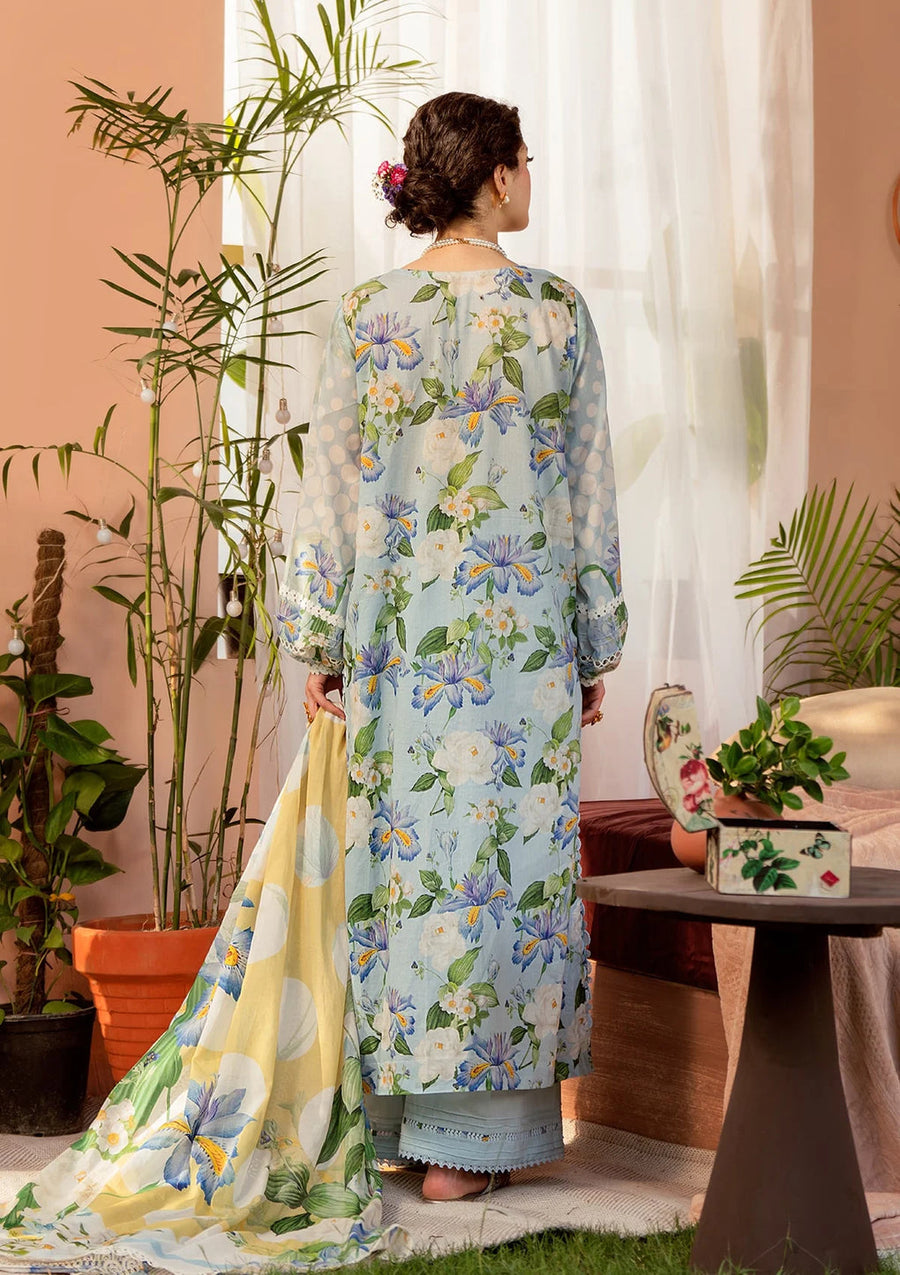 Elaf Prints Vol-02 Unstitched Printed Lawn 3Pc Suit EPS-6B SERENE FLEUR
