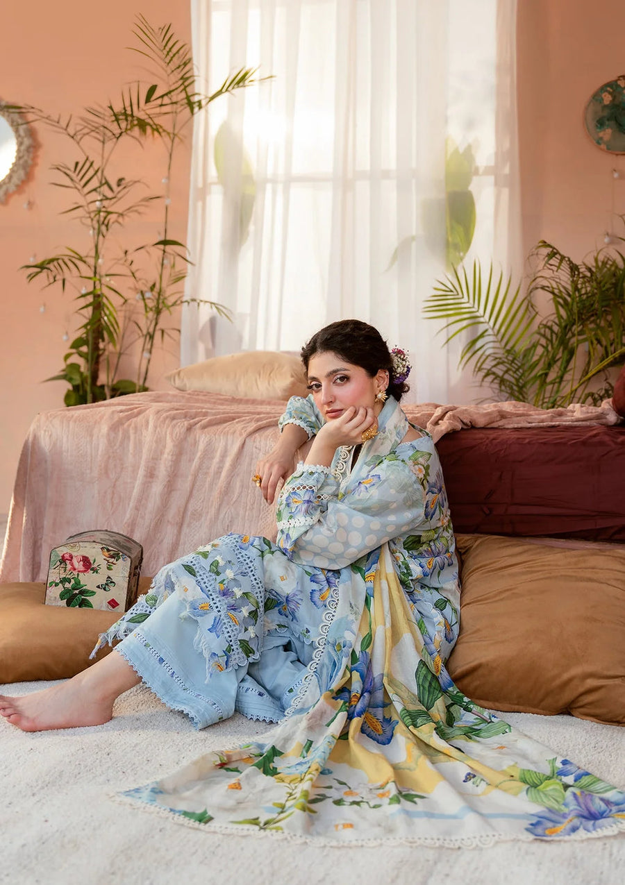Elaf Prints Vol-02 Unstitched Printed Lawn 3Pc Suit EPS-6B SERENE FLEUR