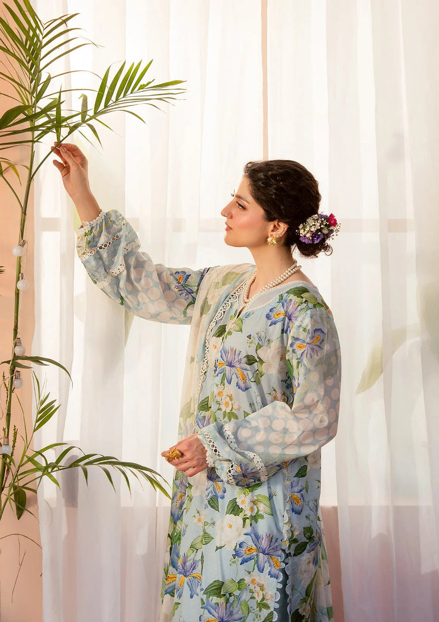 Elaf Prints Vol-02 Unstitched Printed Lawn 3Pc Suit EPS-6B SERENE FLEUR
