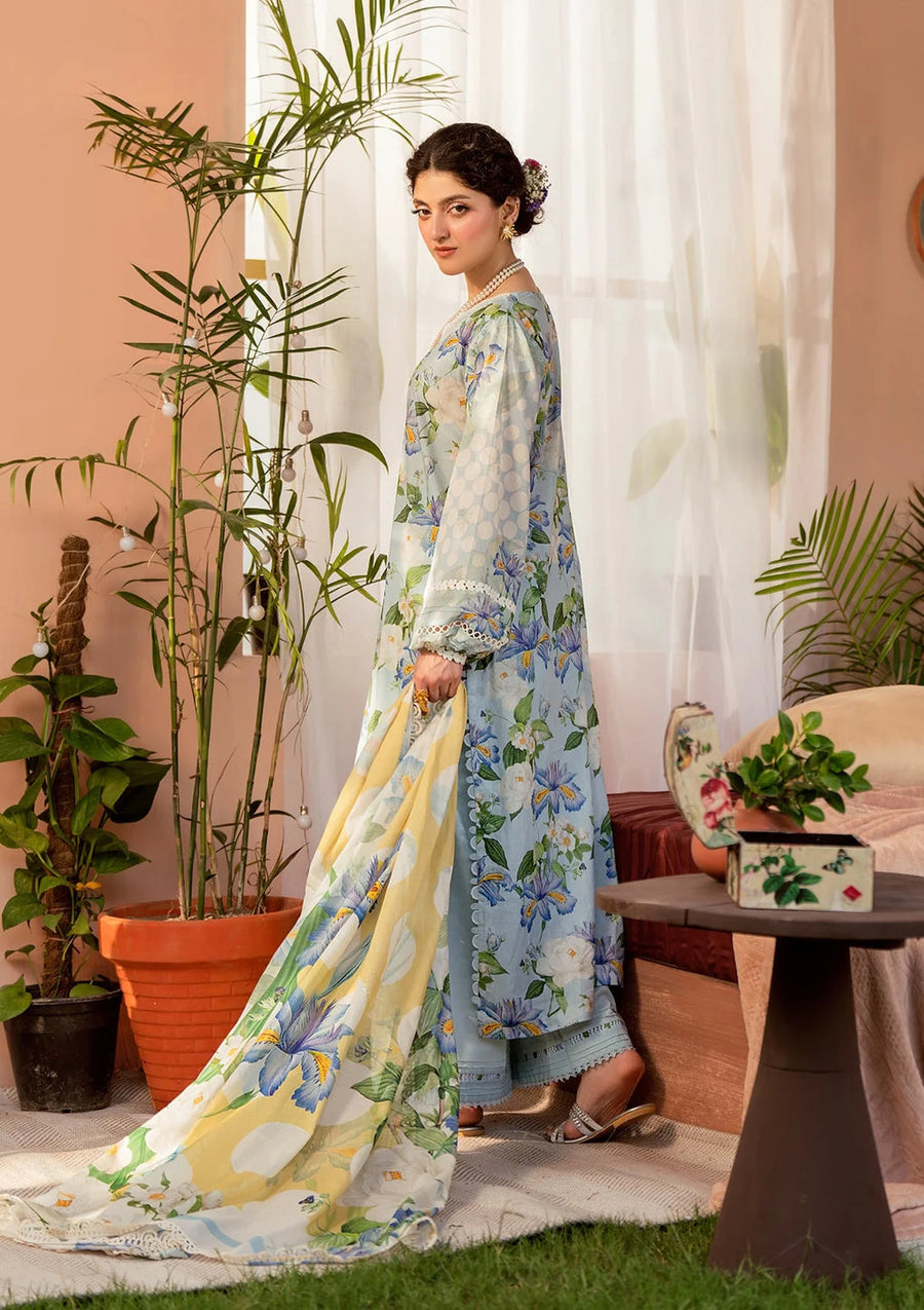 Elaf Prints Vol-02 Unstitched Printed Lawn 3Pc Suit EPS-6B SERENE FLEUR