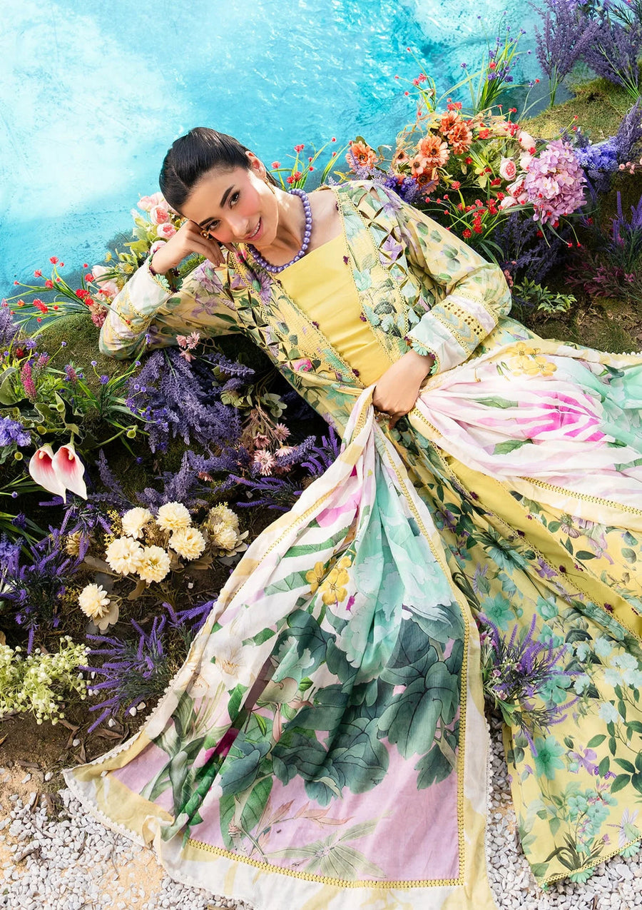 Elaf Prints Vol-02 Unstitched Printed Lawn 3Pc Suit EPS-7A DAISY FIELDS