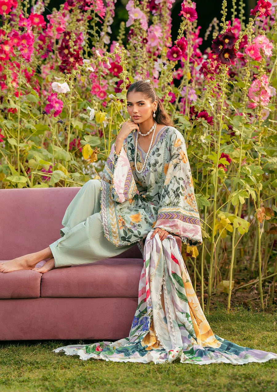Elaf Prints Vol-02 Unstitched Printed Lawn 3Pc Suit EPS-7B ELARIS