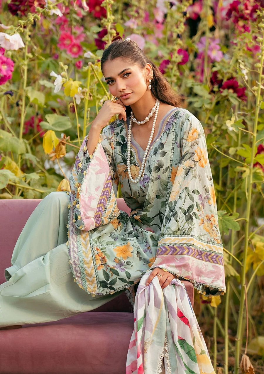 Elaf Prints Vol-02 Unstitched Printed Lawn 3Pc Suit EPS-7B ELARIS