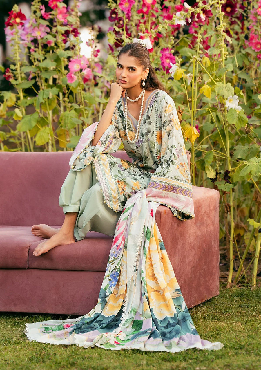 Elaf Prints Vol-02 Unstitched Printed Lawn 3Pc Suit EPS-7B ELARIS