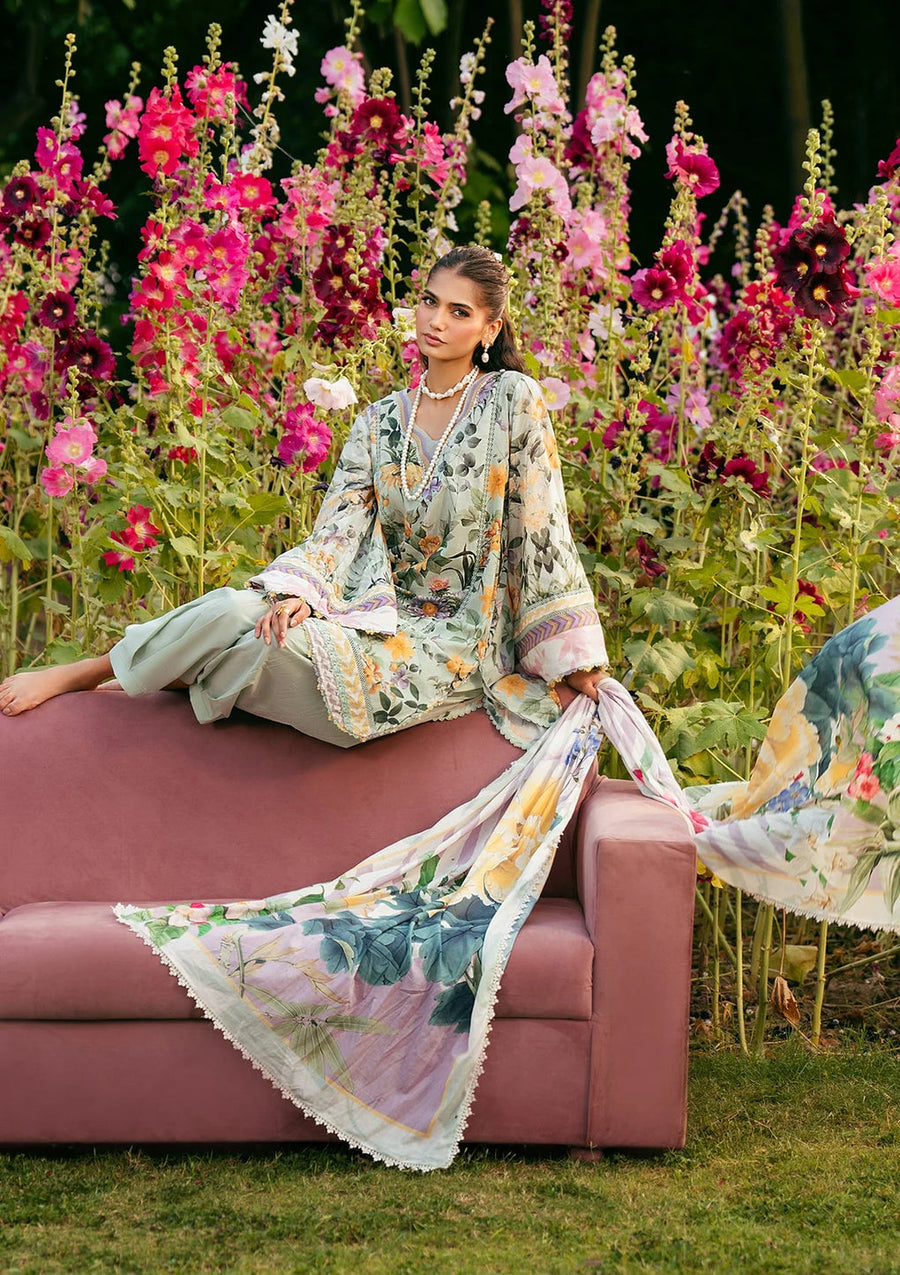 Elaf Prints Vol-02 Unstitched Printed Lawn 3Pc Suit EPS-7B ELARIS