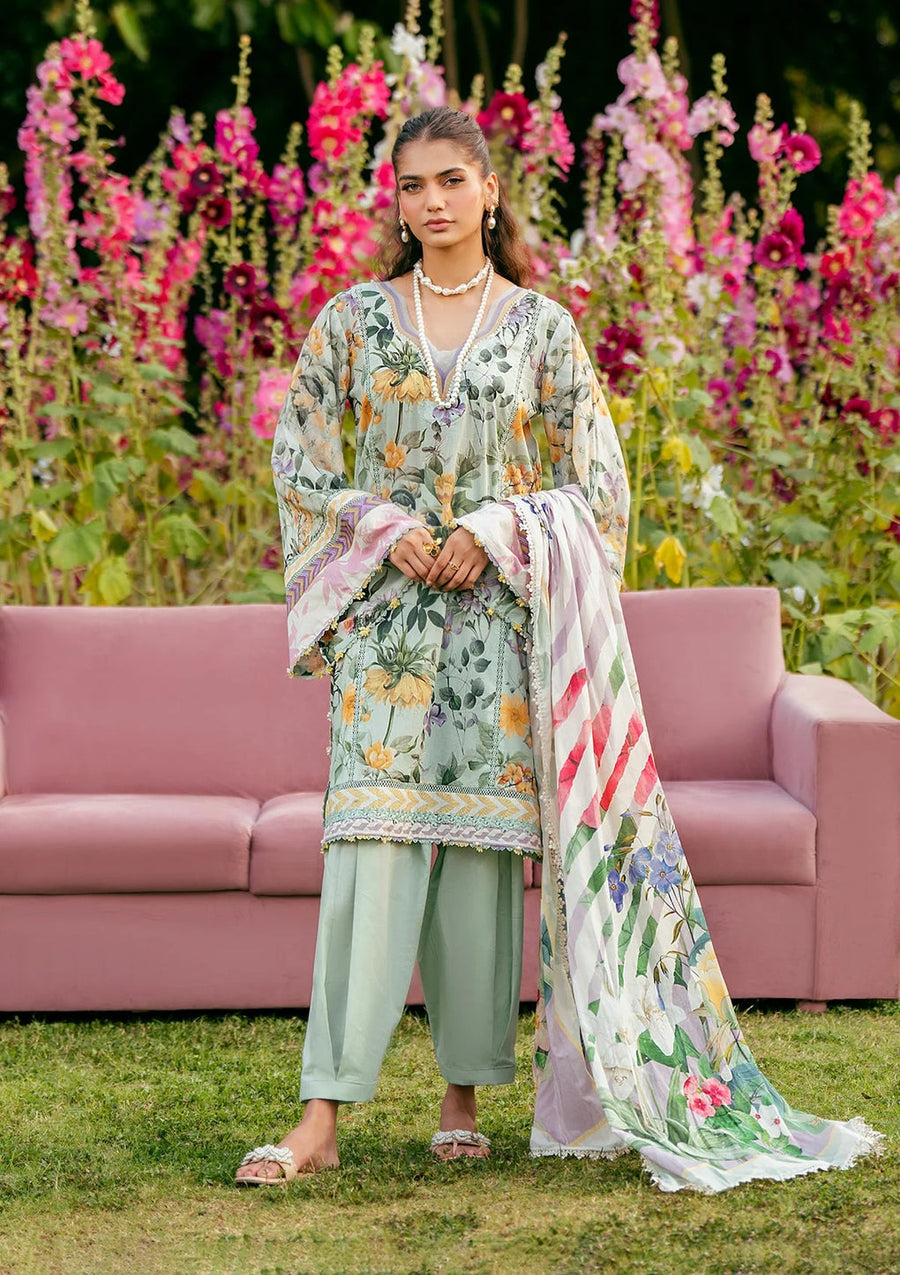 Elaf Prints Vol-02 Unstitched Printed Lawn 3Pc Suit EPS-7B ELARIS
