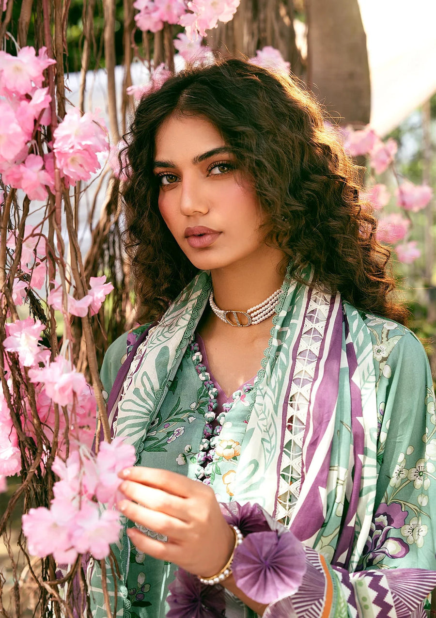 Elaf Prints Vol-02 Unstitched Printed Lawn 3Pc Suit EPS-8A MINTED DREAM