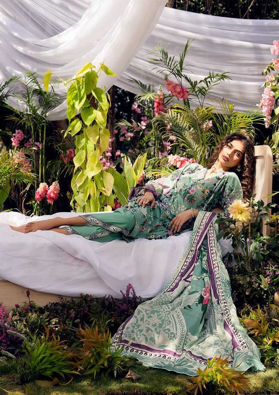 Elaf Prints Vol-02 Unstitched Printed Lawn 3Pc Suit EPS-8A MINTED DREAM