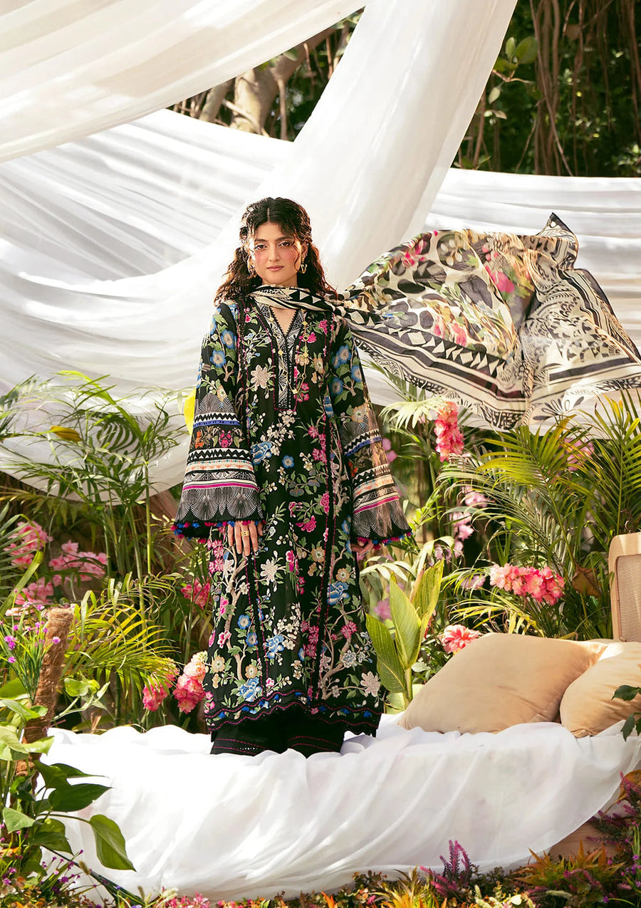 Elaf Prints Vol-02 Unstitched Printed Lawn 3Pc Suit EPS-8B ELAROSE