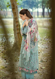 Elaf Premium Print Chikankari Lawn Unstitched 3Pc Suit ERC-2B BATIK