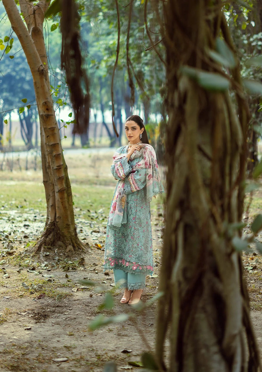 Elaf Premium Print Chikankari Lawn Unstitched 3Pc Suit ERC-2B BATIK
