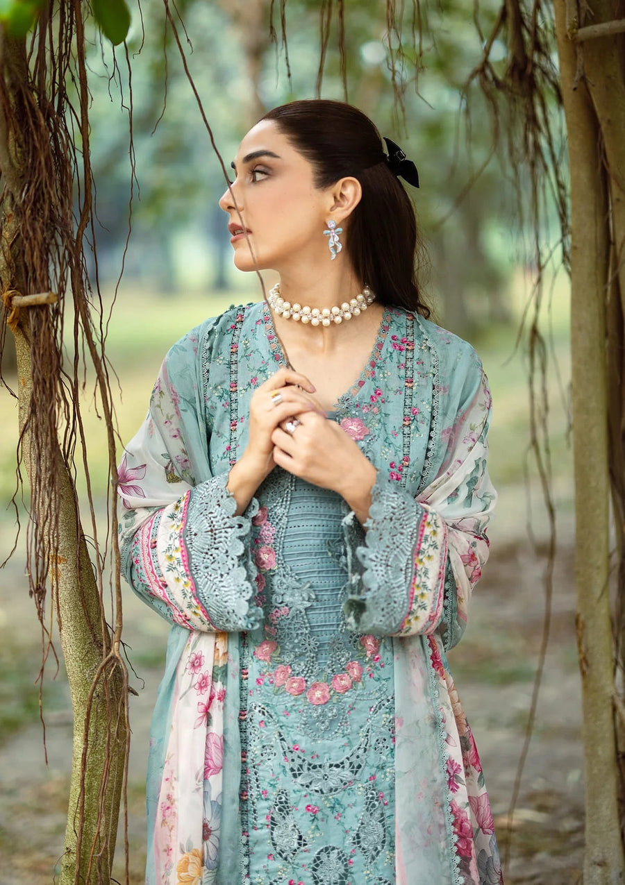 Elaf Premium Print Chikankari Lawn Unstitched 3Pc Suit ERC-2B BATIK